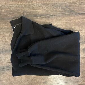 Aritzia Mega Sweatfleece Collar Black Sweater